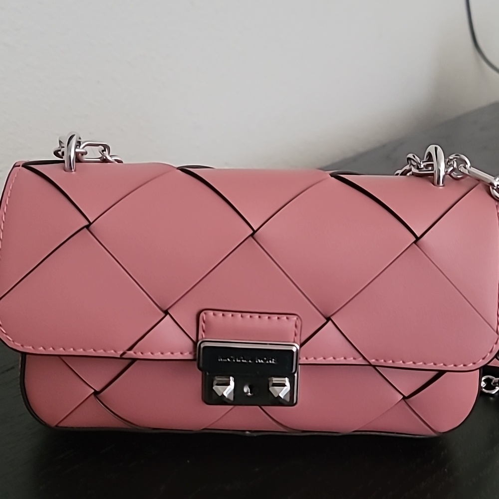 Michael KorsTribeca Small Convertible Chain Shoulder Bag In Rose - Picture 6 of 14